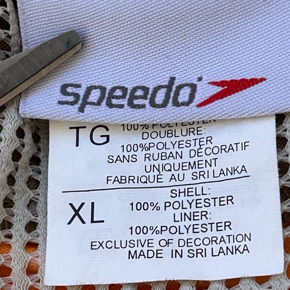 Speedo Brand Men’s Swim Trunks 9.5” Tie Hook & Loop Front Mesh Liner Size XL - Picture 6 of 10